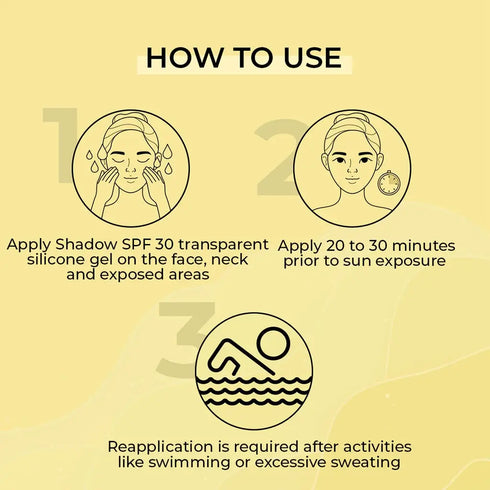 Fixderma Skincare Shadow Sunscreen Spf 30 Transparent Silicone Gel